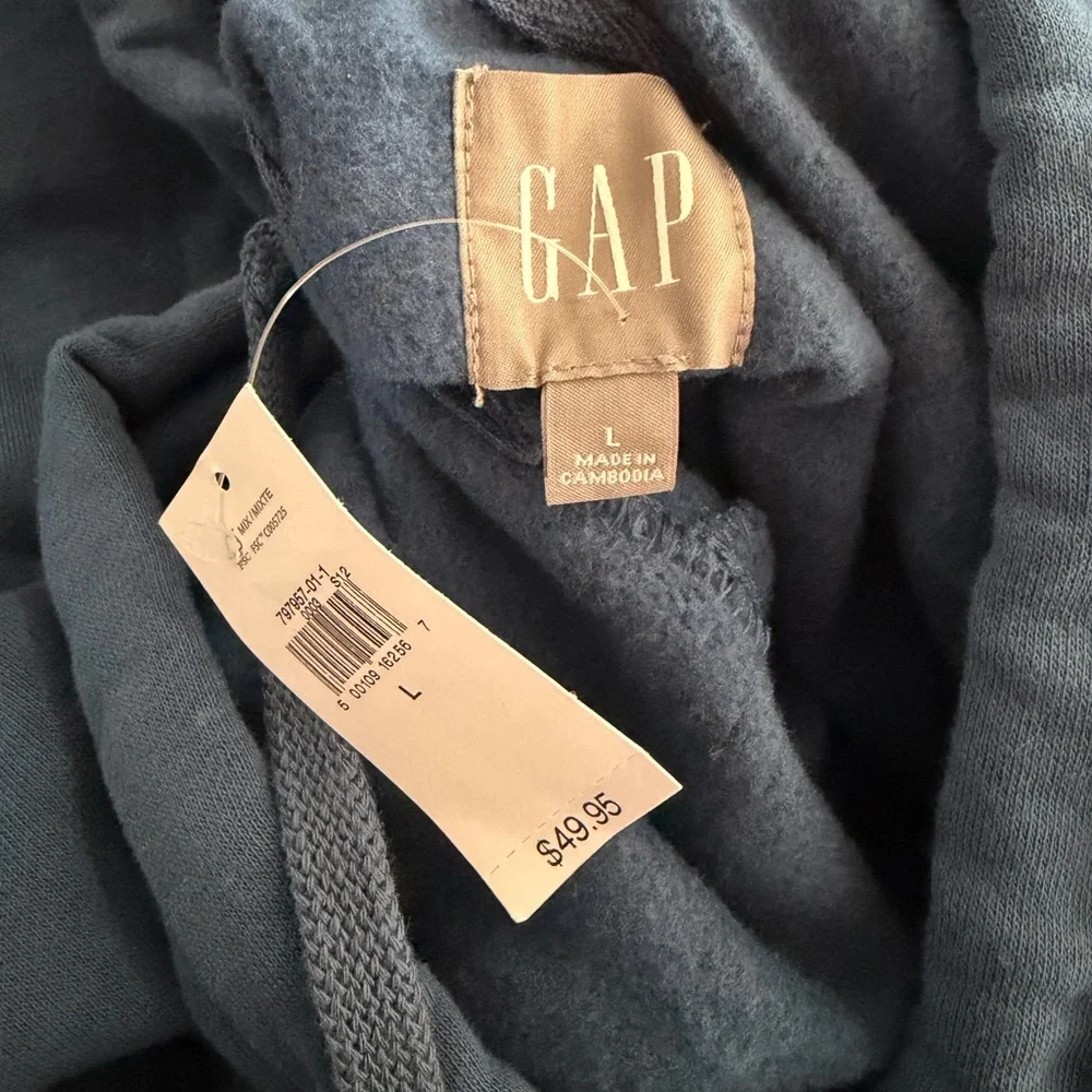 NWT GAP Kids Logo Hoodie - Tranquil Blue